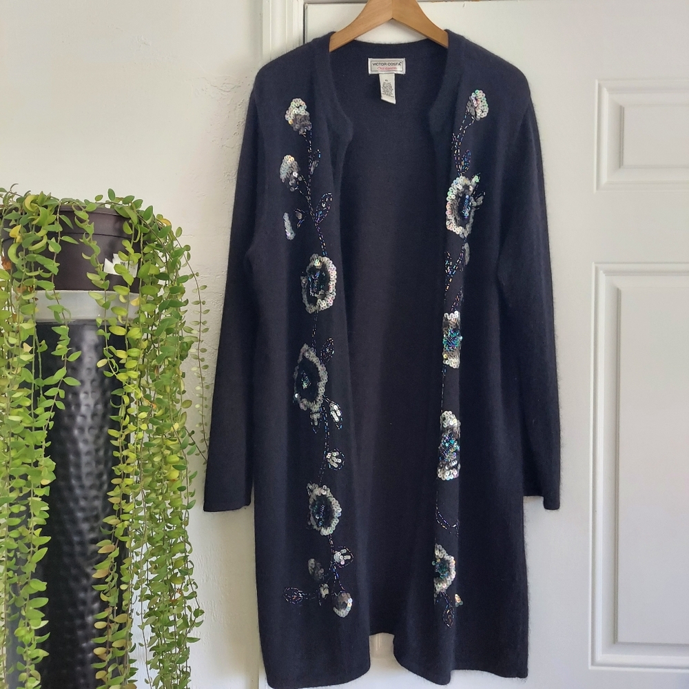 Vintage Victor Costa Silk Blend Cardigan